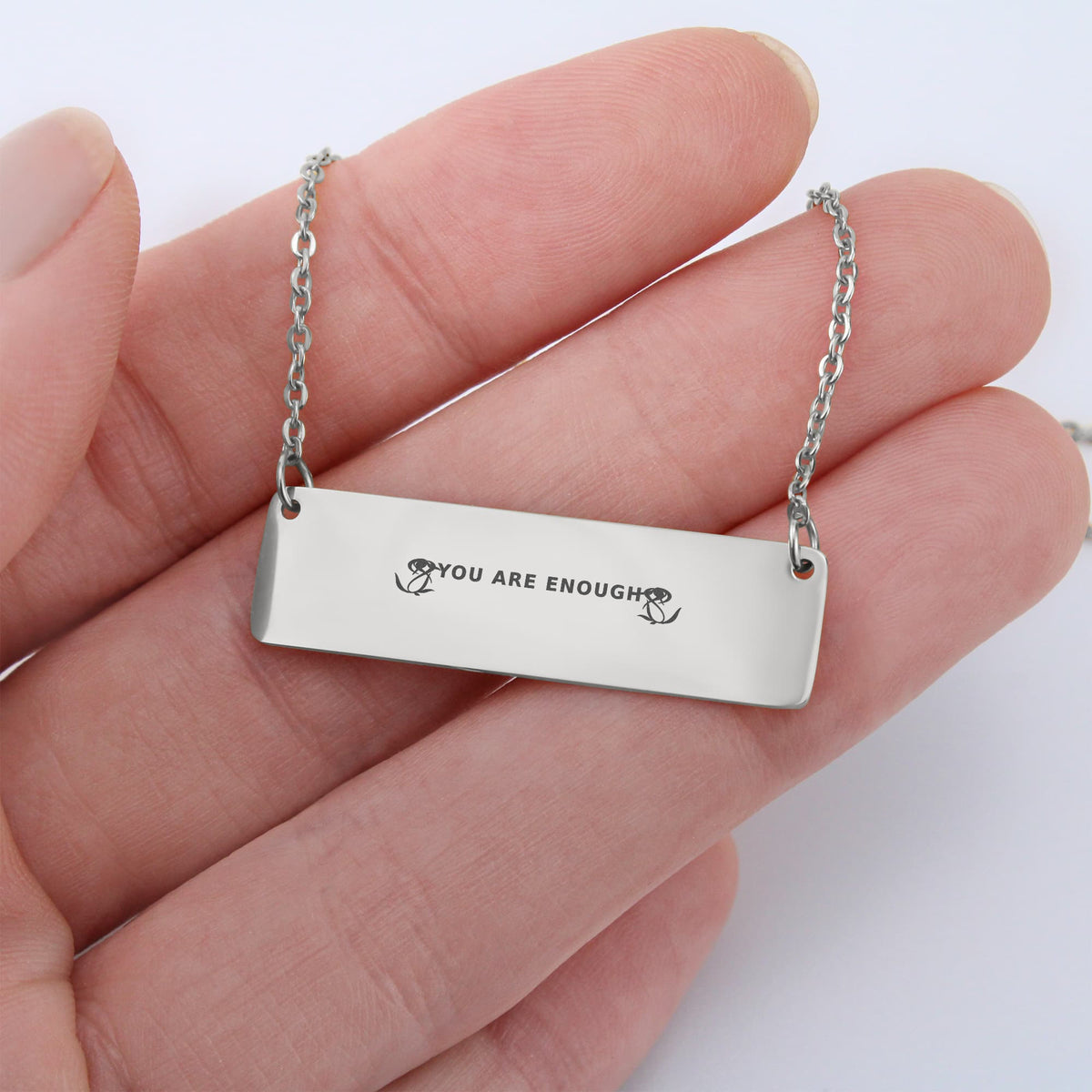 You Are Enough Engraved Necklace