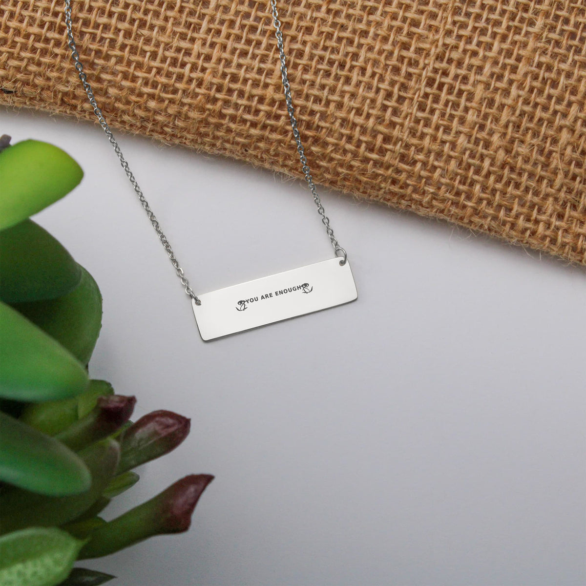 You Are Enough Engraved Necklace