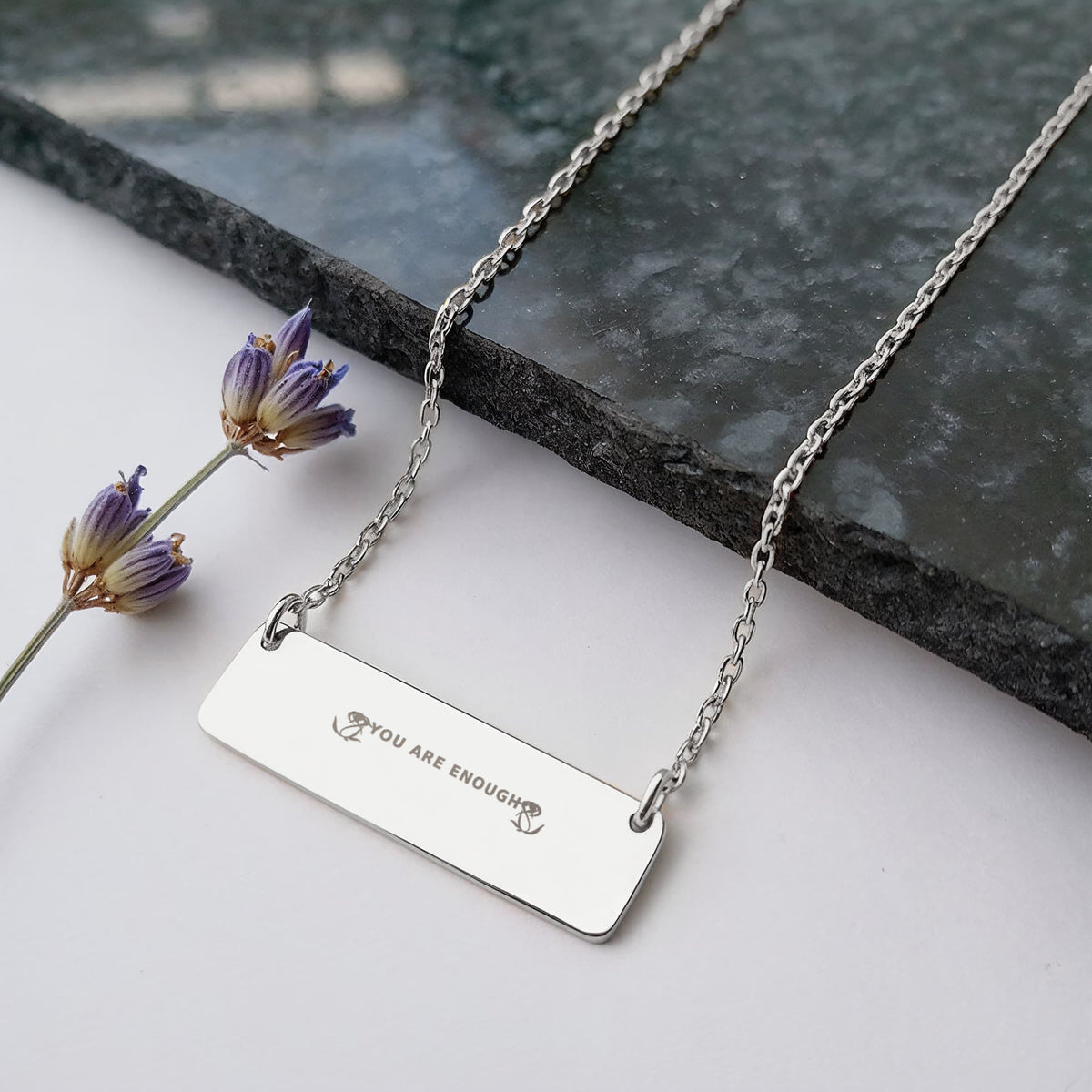 You Are Enough Engraved Necklace