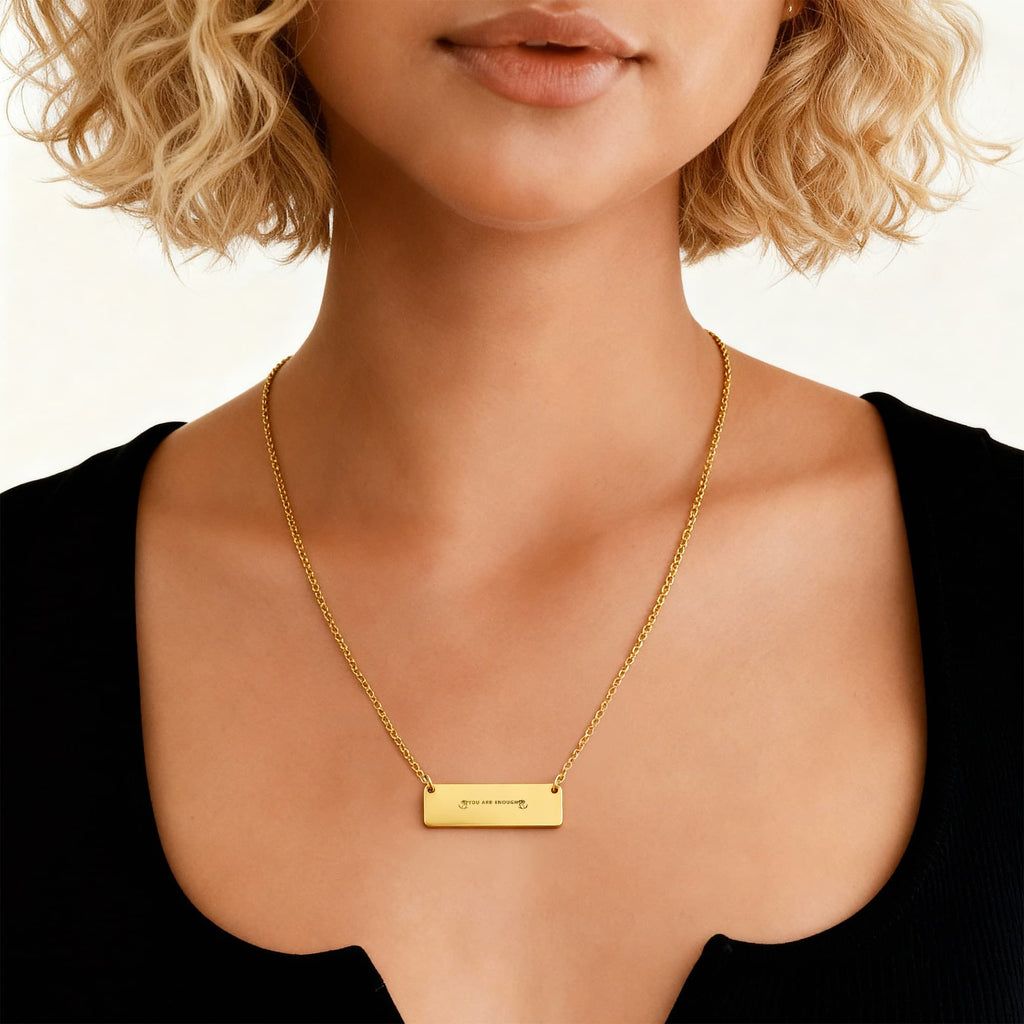 You Are Enough Engraved Necklace